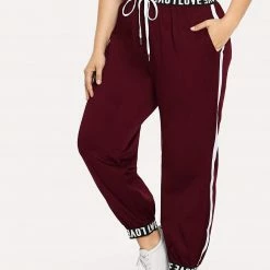 Spocket Plus Size Stripe Streetwear Pants
