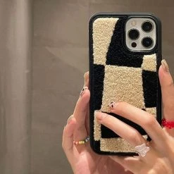 Kinky Cloth Plush Checkerboard Case For IPhone Plushies & Stuffies 12 Kinky Cloth Plush Checkerboard Case For IPhone Plushies & Stuffies