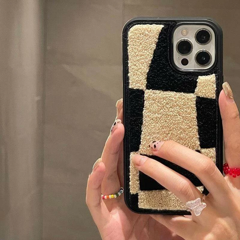 Kinky Cloth Plush Checkerboard Case For IPhone Plushies & Stuffies 6 Kinky Cloth Plush Checkerboard Case For IPhone Plushies & Stuffies