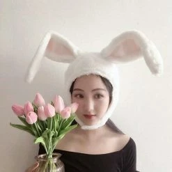 Kinky Cloth Plush Rabbit Ears Headband Hoops