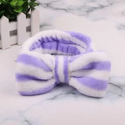 Kinky Cloth Soft Striped Elastic Bow Headbands
