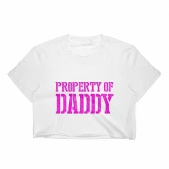 Kinky Cloth Property Of Daddy Crop Top Stencil