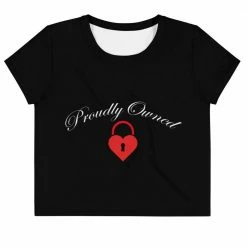 Kinky Cloth BDSM Proudly Owned Crop Top Tee