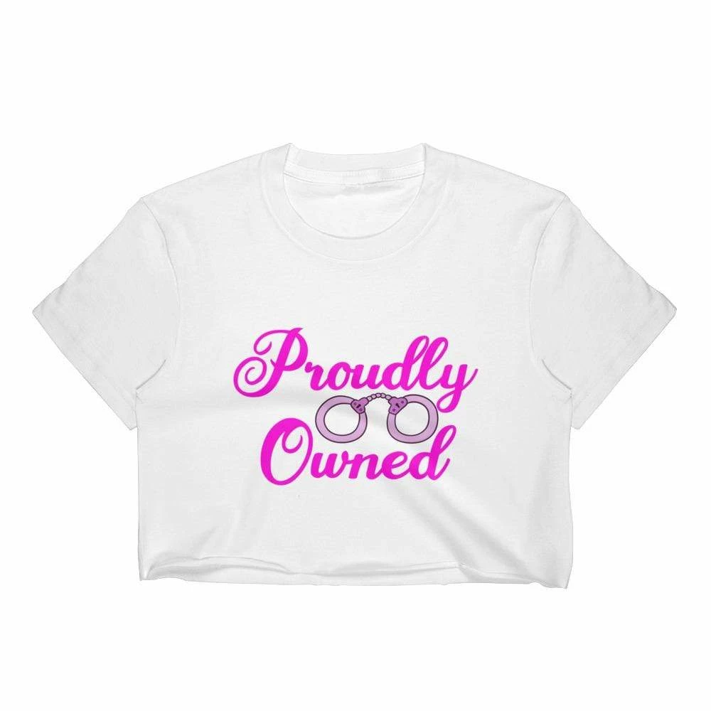 Kinky Cloth Proudly Owned Crop Top 1 Kinky Cloth Proudly Owned Crop Top