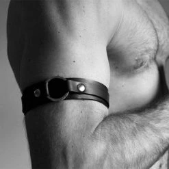 Kinky Cloth Leather Armband Harness BDSM