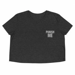 Kinky Cloth Punish Me Embroidered Crop Top BDSM