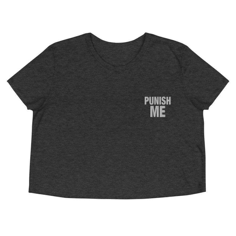 Kinky Cloth Punish Me Embroidered Crop Top BDSM 2 Kinky Cloth Punish Me Embroidered Crop Top BDSM