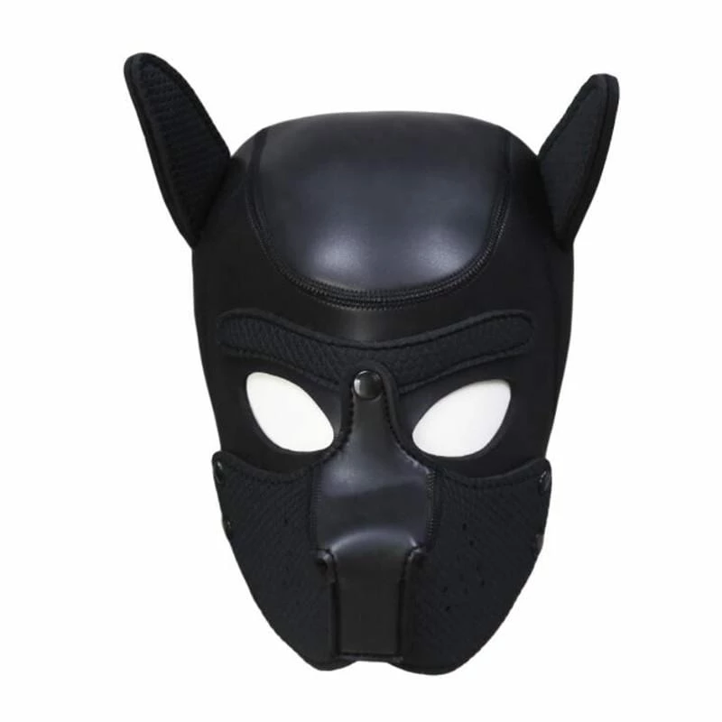 Kinky Cloth Puppy Play Dog Hood Mask BDSM 13 Kinky Cloth Puppy Play Dog Hood Mask BDSM