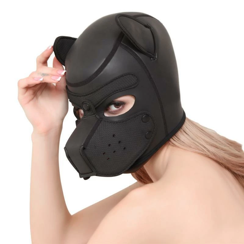 Kinky Cloth Puppy Play Dog Hood Mask BDSM 1 Kinky Cloth Puppy Play Dog Hood Mask BDSM