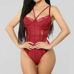 Kinky Cloth Push Up Overalls Deep-V Bodysuits Onesies & Bodysuits