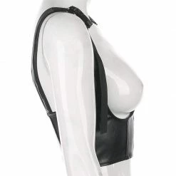 Kinky Cloth Pushup Breast Harness Top