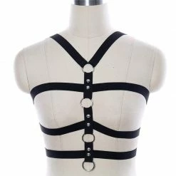 Kinky Cloth BDSM Quad Ring Harness