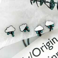 Kinky Cloth Rain Cloud Earrings Cosplay