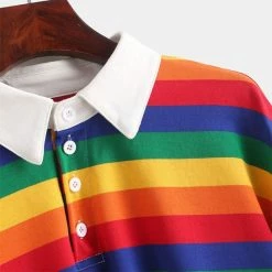 Kinky Cloth Rainbow Color Polo Shirt Sweatshirt