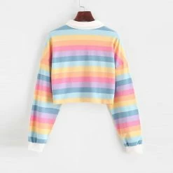 Kinky Cloth Rainbow Color Polo Shirt Sweatshirt