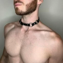 Kinky Cloth BDSM Rave Neck Harness Collar