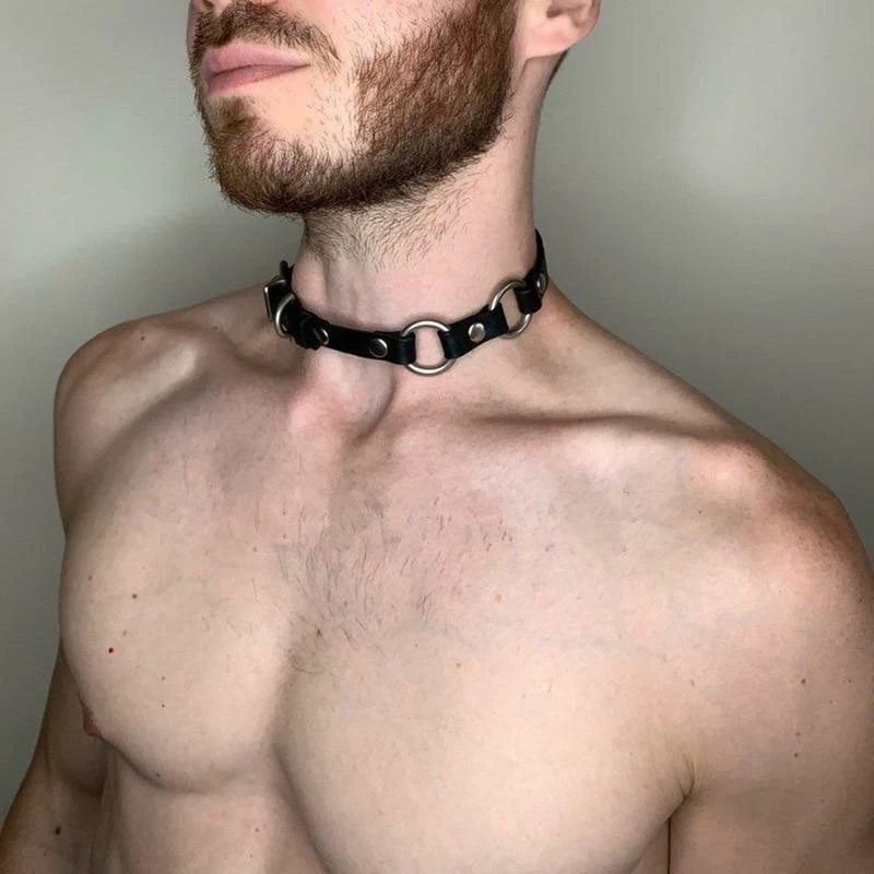 Kinky Cloth BDSM Rave Neck Harness Collar 1 Kinky Cloth BDSM Rave Neck Harness Collar