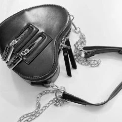 Kinky Cloth Razor Heart Shoulder Bag Goth