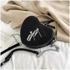 Kinky Cloth Razor Heart Shoulder Bag Goth