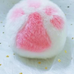 Kinky Cloth Real Rabbit Fur Cat Claw Plug