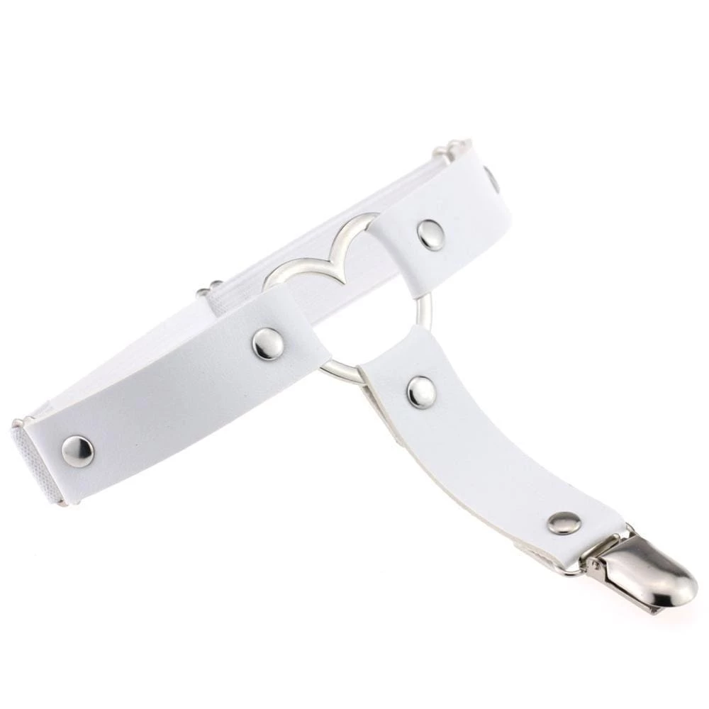 Kinky Cloth Red Bow Double Clip Garters Goth 26 Kinky Cloth Red Bow Double Clip Garters Goth