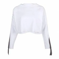 Kinky Cloth Reflective Striped Crop Sweatshirt