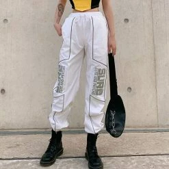 Kinky Cloth Reflective White Jagger Pants