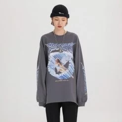 Kinky Cloth Top & Tees Retro Angel Oversized Shirt