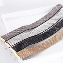 Kinky Cloth Rhinestone Choker Goth