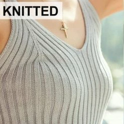 Kinky Cloth Ribbed Knit Crop Camisole Top