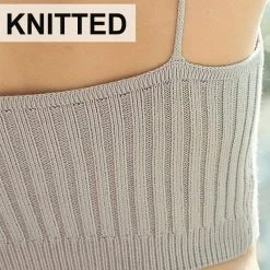 Kinky Cloth Ribbed Knit Crop Camisole Top