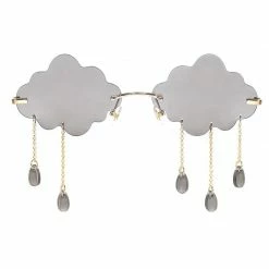 Kinky Cloth Punk Rimless Clouds Tassel Sunglasses 12 Kinky Cloth Punk Rimless Clouds Tassel Sunglasses
