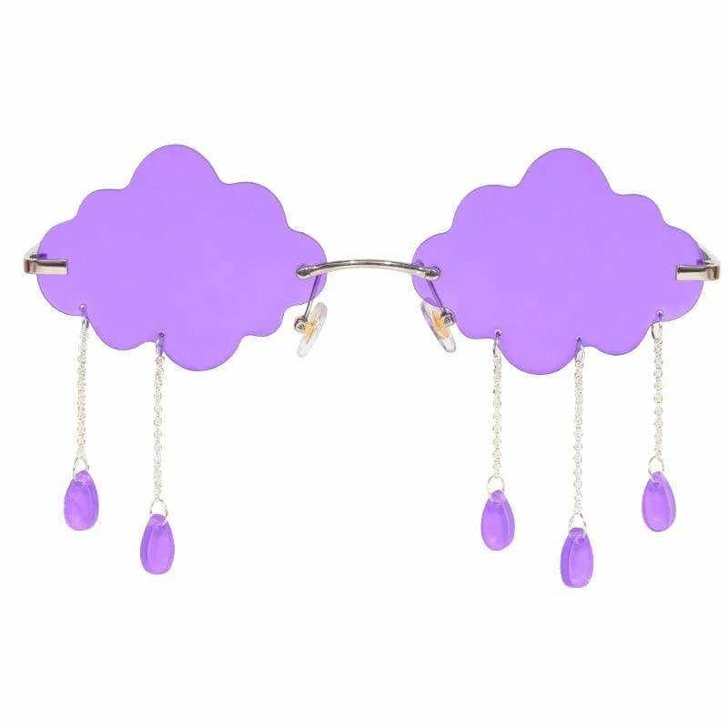 Kinky Cloth Punk Rimless Clouds Tassel Sunglasses 6 Kinky Cloth Punk Rimless Clouds Tassel Sunglasses