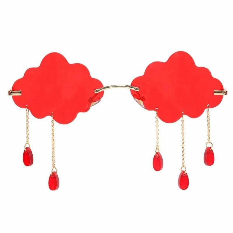 Kinky Cloth Punk Rimless Clouds Tassel Sunglasses 7 Kinky Cloth Punk Rimless Clouds Tassel Sunglasses