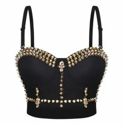 Kinky Cloth Goth Rivet Bra Corset