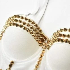 Kinky Cloth Goth Rivet Bra Corset 11 Kinky Cloth Goth Rivet Bra Corset