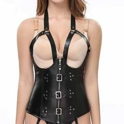 Kinky Cloth Rivets And Buckles Steampunk Body Harness