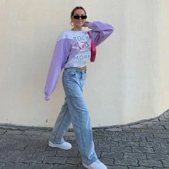 Kinky Cloth Rock More Purple Trainer Sweatshirt Top & Tees