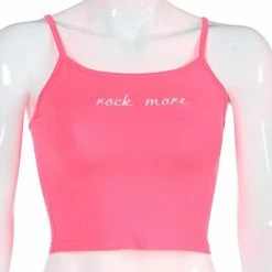 Kinky Cloth Rock More Spaghetti Strap Crop Top Top & Tees