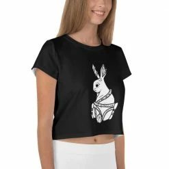 Kinky Cloth Rope Bunny Crop Top Tee BDSM 7 Kinky Cloth Rope Bunny Crop Top Tee BDSM