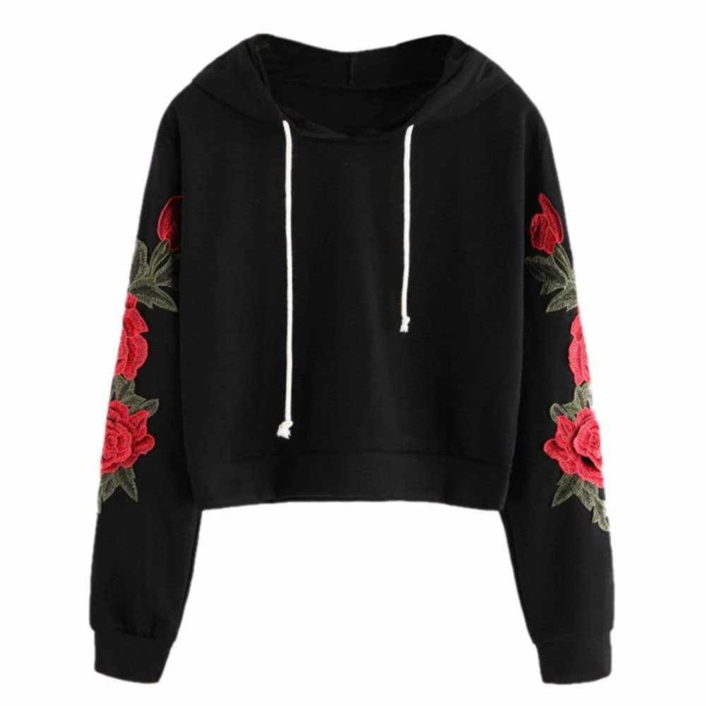 Spocket Rose Embroidered Hoodie 5 Spocket Rose Embroidered Hoodie