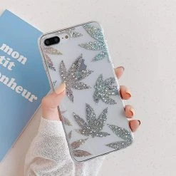 Kinky Cloth Phone Cases Rose Gold And Silver Leaves IPhone Case