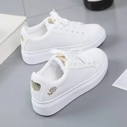 Kinky Cloth Rose White Sneakers Footwear