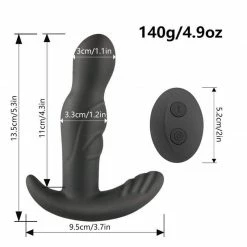 Kinky Cloth Dildos Rotating 10 Speed Black Vibrator
