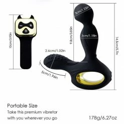 Kinky Cloth Dildos Rotating Heating Anal Butt Plug