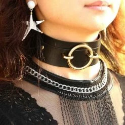 Kinky Cloth Round Collar Bondage Goth Choker