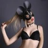 Kinky Cloth Cosplay Mouse Ear Leather Rivet Mask