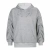 Kinky Cloth Ruched Puff Sleeve Oversized Hoodies
