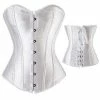 Kinky Cloth Satin White Gothic Plus Size Corset