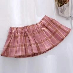 Kinky Cloth School Girl Plaid Super Mini Pleated Skirt